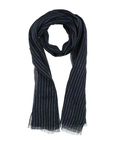 Brunello Cucinelli Woman Scarf Midnight Blue Size - Linen, Viscose, Polyester