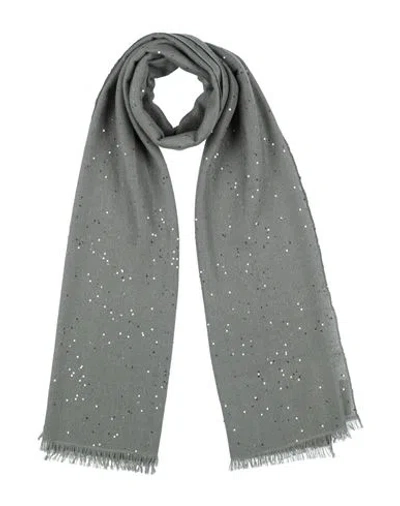 Brunello Cucinelli Woman Scarf Military Green Size - Cashmere, Silk, Polyamide In Green