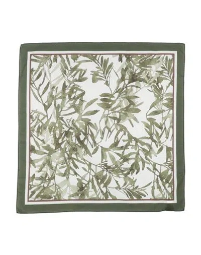 Brunello Cucinelli Woman Scarf Military Green Size - Cotton