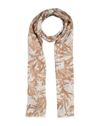 Brunello Cucinelli Woman Scarf Sand Size - Linen, Cupro, Polyester In Pink