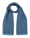 Brunello Cucinelli Woman Scarf Slate Blue Size - Cashmere, Silk