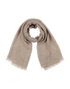 Brunello Cucinelli Woman Scarf Taupe Size - Cashmere, Silk, Polyamide In Grey