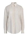 Brunello Cucinelli Woman Shirt Beige Size 3xl Cotton, Silk, Polyamide, Metallic Polyester, Ecobrass