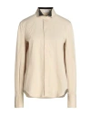 Brunello Cucinelli Woman Shirt Beige Size M Cotton, Polyamide, Elastane In Beige
