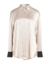 Brunello Cucinelli Silk-blend Satin Shirt In Beige