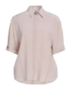 Brunello Cucinelli Woman Shirt Blush Size L Silk In Pink