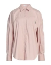 Brunello Cucinelli Woman Shirt Blush Size Xl Cotton, Polyamide, Elastane, Brass In Pink