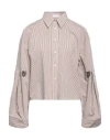 Brunello Cucinelli Woman Shirt Brown Size M Cotton, Polyester In Pink