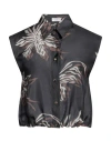 Brunello Cucinelli Woman Shirt Charcoal Size Xl Silk, Brass In Grey