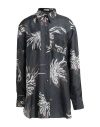 Brunello Cucinelli Woman Shirt Lead Size Xxl Silk, Ecobrass In Grey