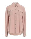 Brunello Cucinelli Woman Shirt Light Brown Size L Silk In Beige