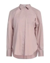Brunello Cucinelli Woman Shirt Light Brown Size M Cotton, Polyamide, Elastane, Brass In Pink