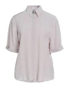 Brunello Cucinelli Woman Shirt Light Grey Size Xs Silk In White
