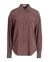 Brunello Cucinelli Woman Shirt Mauve Size S Silk In Purple