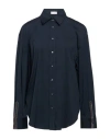 Brunello Cucinelli Minimalist Solid Color Shirt In Blue
