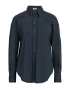 Brunello Cucinelli Monili-detail Long-sleeve Shirt In Navy Blue