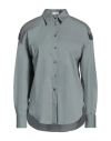 Brunello Cucinelli Woman Shirt Sage Green Size Xl Cotton, Polyamide, Elastane In Sage Green
