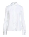 Brunello Cucinelli Woman Shirt White Size L Cotton, Polyamide, Elastane In White