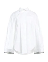 Brunello Cucinelli Woman Shirt White Size Xxl Cotton, Polyamide, Elastane