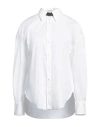 Brunello Cucinelli Woman Shirt White Size M Cotton, Polyamide, Elastane, Brass In White