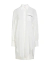 Brunello Cucinelli Woman Shirt White Size S Cotton, Polyamide, Elastane, Brass In White