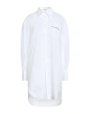 Brunello Cucinelli Woman Shirt White Size S Cotton, Polyamide, Elastane, Brass In White