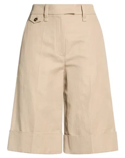 Brunello Cucinelli Woman Shorts & Bermuda Shorts Beige Size 8 Cotton, Linen In Gold