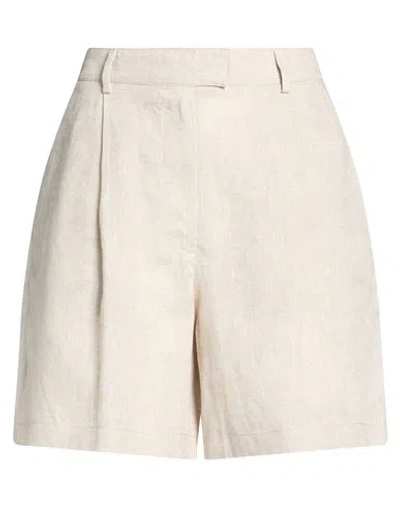 Brunello Cucinelli Woman Shorts & Bermuda Shorts Beige Size L Linen In White