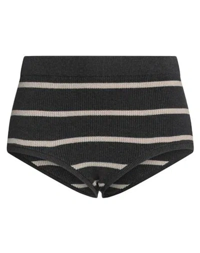 Brunello Cucinelli Woman Shorts & Bermuda Shorts Charcoal Size M Cotton In Grey