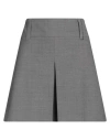 Brunello Cucinelli Woman Shorts & Bermuda Shorts Grey Size 2 Virgin Wool, Polyamide, Elastane, Brass In Grey