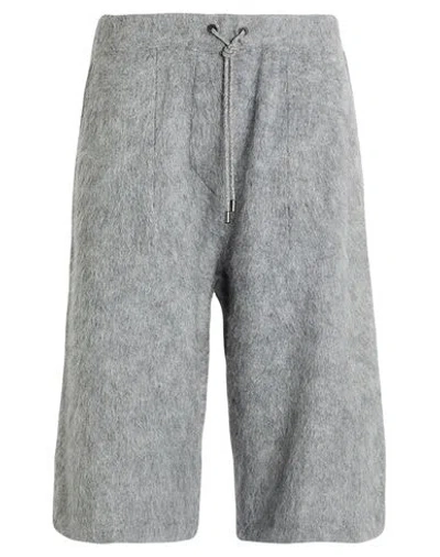 Brunello Cucinelli Woman Shorts & Bermuda Shorts Grey Size L Virgin Wool, Mohair Wool, Polyamide, Ca In Gray