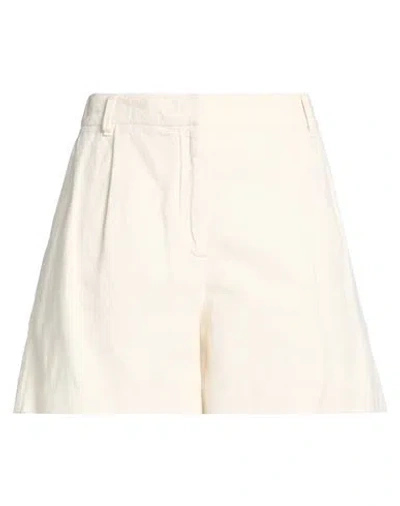 Brunello Cucinelli Woman Shorts & Bermuda Shorts Ivory Size 2 Cotton, Linen In Neutral