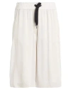 Brunello Cucinelli Woman Shorts & Bermuda Shorts Light Grey Size 3xl Cotton, Acetate, Silk In White