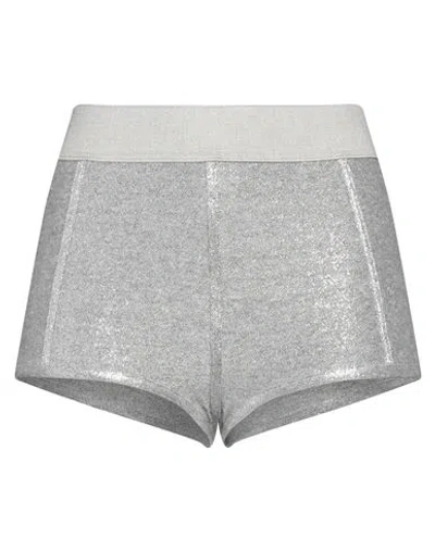 Brunello Cucinelli Woman Shorts & Bermuda Shorts Light Grey Size M Linen, Cotton, Metallic Fiber, Po