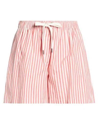 Brunello Cucinelli Woman Shorts & Bermuda Shorts Rust Size L Cotton, Silk In Red