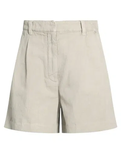Brunello Cucinelli Woman Shorts & Bermuda Shorts Sage Green Size 12 Cotton, Linen In Neutral