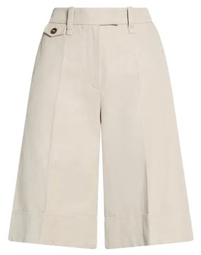 Brunello Cucinelli Woman Shorts & Bermuda Shorts Taupe Size 4 Cotton, Linen In Neutral