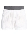 Brunello Cucinelli Solid Color Knitted Shorts In White