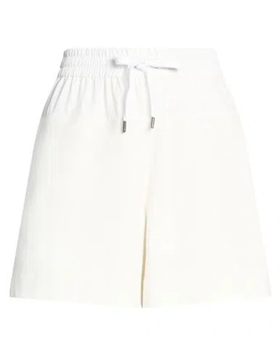 Brunello Cucinelli Woman Shorts & Bermuda Shorts White Size Xl Viscose, Polyamide, Cotton, Elastane