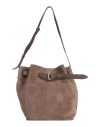 Brunello Cucinelli Woman Shoulder Bag Dark Brown Size - Leather