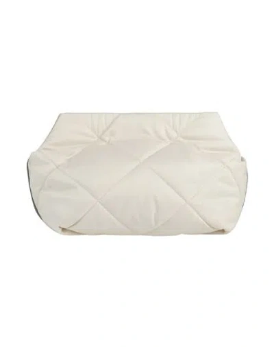 Brunello Cucinelli Woman Shoulder Bag Ivory Size - Textile Fibers, Brass, Leather In White