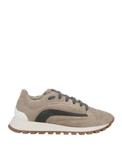 Brunello Cucinelli Woman Sneakers Beige Size 6 Leather In Brown