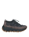 Brunello Cucinelli Woman Sneakers Dark Brown Size 7 Leather, Textile Fibers