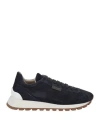 Brunello Cucinelli Woman Sneakers Midnight Blue Size 7 Leather, Brass