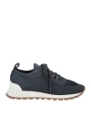 Brunello Cucinelli Panelled Low-top Sneakers In Blue