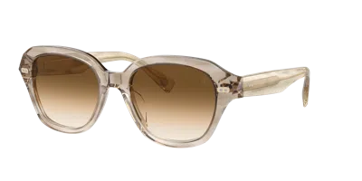 Brunello Cucinelli Square Frame Sunglasses In Beige