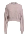 Brunello Cucinelli Woman Sweater Antique Rose Size L Mohair Wool, Polyamide, Wool, Brass In Pink