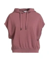 Brunello Cucinelli Woman Sweater Antique Rose Size M Virgin Wool, Cashmere, Silk, Brass, Ecobrass