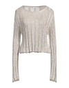 Brunello Cucinelli Woman Sweater Beige Size 3xl Polyamide, Polyester, Cotton In Beige
