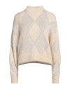 Brunello Cucinelli Sequined High-neck Jumper In Pink